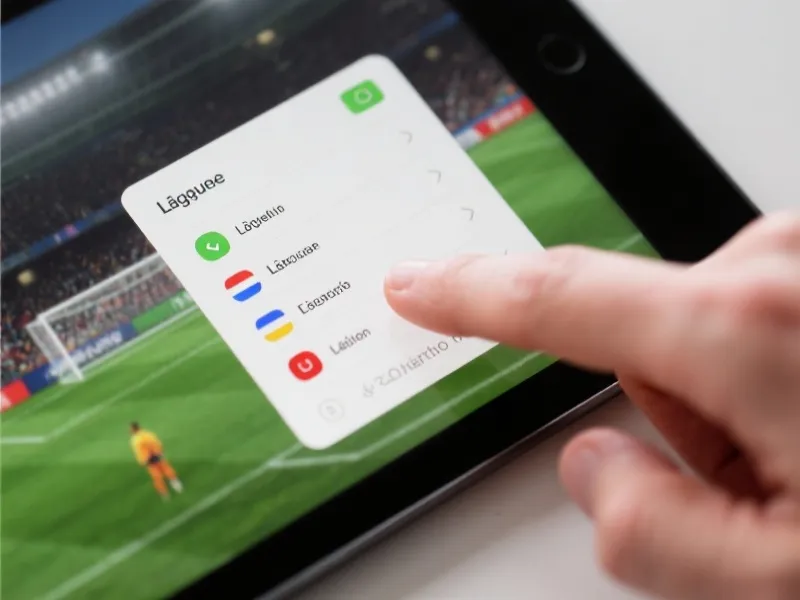 Language Selection Interface